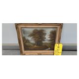 COUNTRY SCENE PAINTING - OIL ON BOARD - 14"X 17"