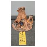 RICK WISECARVER TEEPEE COOKIE JAR