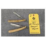 (2) TIDIOUTE STRAIGHT RAZORS