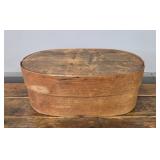 LARGE OVAL PANTRY BOX - ORIGINAL FINISH 16" X 7"