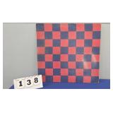 RED - BLUE FABRIC COVERED CHECKERBOARD