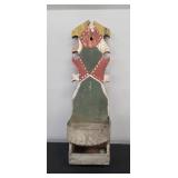 GREEN, RED, & YELLOW PAINTED WALL BOX MARKED M-34