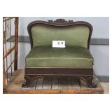 GREEN VICTORIAN COUCH