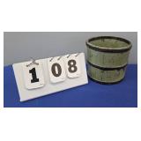 SMALL PAINTED SUGAR BUCKET WAX SEAL ON THE BOTTOM