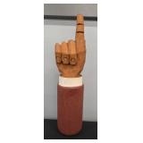 FOLK ART POINTING FINGER - 19 1/2"
