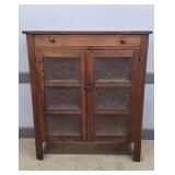 PIE SAFE WITH PINWHEEL TINS 43" X 48" X 16"