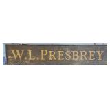 W L PRESBREY SIGN 9