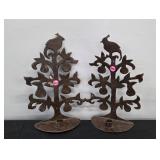 (2) PARTRIDGE IN A PEAR TREE CANDLE HOLDERS 13