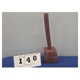 RED PAINTED WOOD MALLET