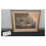 AMERICAN HUNTING SCENE PRINT #152 - 28" X 23.5"