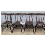 (4) DECORATED CHAIRS IN ORIGINAL PAINT #58