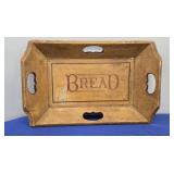 PAINTED WOOD BREAD TRAY