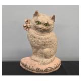 CAST IRON WHITE CAT DOOR STOP