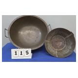 METAL SCOTCH BOWL AND COLLINDER