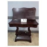 FOLDING MAHOGANY GAMING TABLE 34" X 34" X 29"