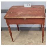 RED SLANT TOP DESK 37" X 26" X 26"