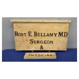 DR. BELLAMY - SURGEON WOOD SIGN