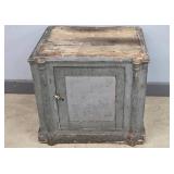 BLUE PAINTED CABINET 27" X 23" X 26"