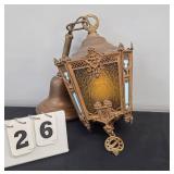 AMBER ART DECO HANGING LIGHT