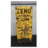 ZENO CHEWING GUM ADVERTISING 7" X 16" X 6"