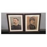 HUSBAND AND WIFE FRAMED PORTRAITS - 18.5" X 23"