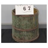 GREEN INSULATED & STENCIL PAINTED FURKIN