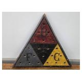 TRIANGULAR GAME BOARD 23" X 20.5"
