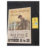 WWII WAR FUND POSTER