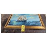 CLIPPER SHIP - OIL ON CANVAS