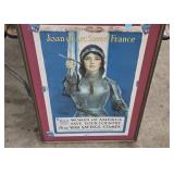 JOAN OF ARC SAVED FRANCE FRAMED POSTER