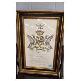 COPPER PLATE COUNT OF ARMS