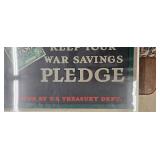 1917 WWI 'HELP THEM KEEP YOUR WAR SAVINGS PLEDGE'