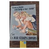 1942 BUY US WAR STAMPS & BONDS POSTER