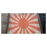 WWII JAPANESE RISING SUN FLAG - FRAMED