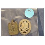 WWII ASSAULT BADGE & NAZI COMMEMORATIVE BADGE