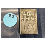 GERMAN WWII DICHRUFT DIE SS MATCHBOX HOLDER