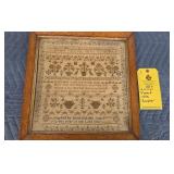 1845 SAMPLER - 15.5" X 16"