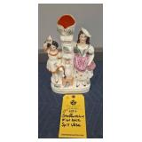 STAFFORDSHIRE FLATBACK SPILL VASE - 11"