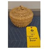 LIDDED PORCUPINE BASKET