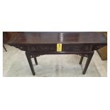 CHINESE CARVED CONSOLE TABLE - 66"