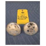 (2) MERCURY GLASS EAGLE TIEBACKS