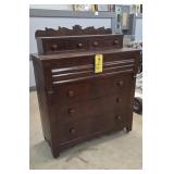 MAHOGANY EMPIRE STEP BACK CHEST