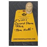 CARVED STONE FACE - TOM HUFF - 2"