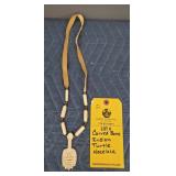 CARVED BONE INDIAN TURTLE NECKLACE