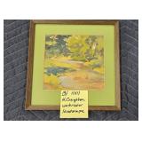 LANDSCAPE WATERCOLOR - H CREIGHTON - 11" X 11"