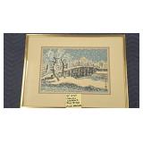 JAPANESE WOODBLOCK SANJO BRIDGE - EIICHI KOTOZUKA