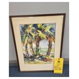 PALM TREE WATERCOLOR - 16" X 21" JUNIA SWEET