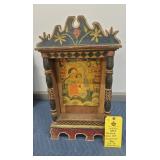 PAINTED FOLK ART DEVOTIONAL BOX - 23"