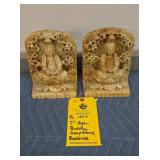 (2) BUDDHA SOAPSTONE BOOKENDS - 7"