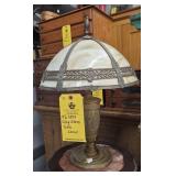 SLAG GLASS TABLE LAMP - 17"